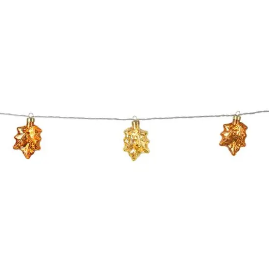 10ct. Warm White LED Glass Leaf String Lights by Ashland&reg; {1}