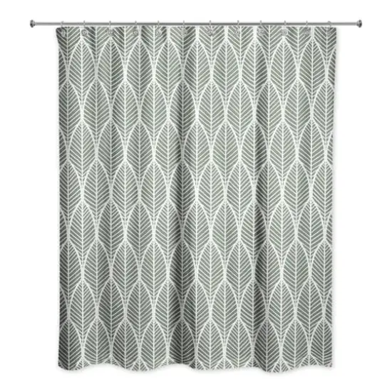 Leaf Shower Curtain Sage {3}