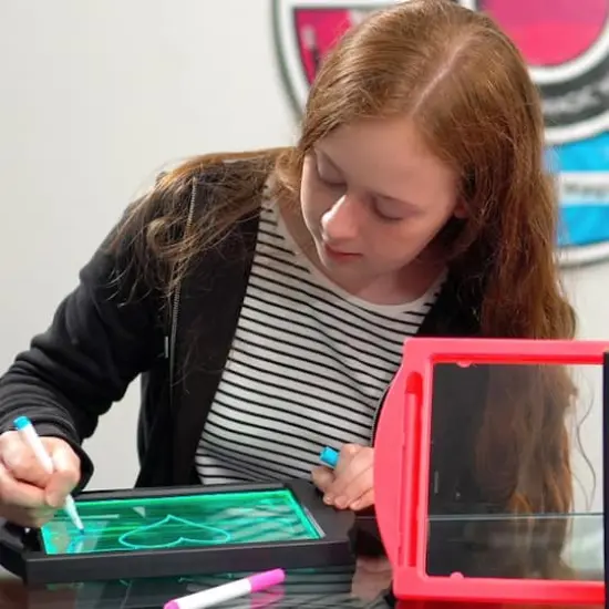 Marvin's Magic Pink Glow Art Neon Effect Drawing Board {4}