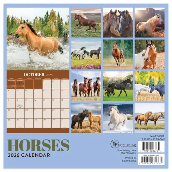 2026 Horses Mini Calendar {6}
