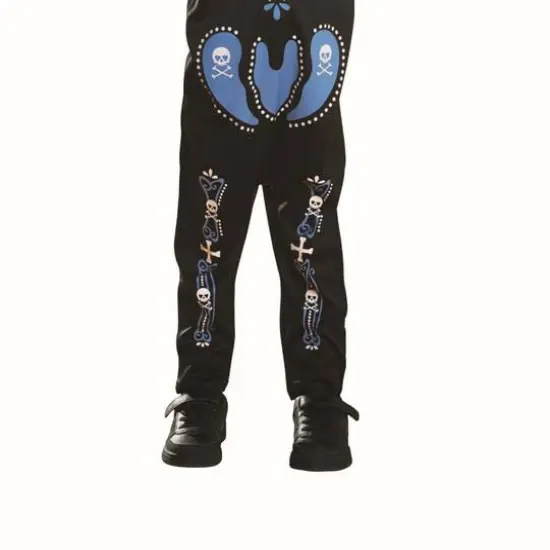 Small Black & Blue 1-Piece Skeleton Boy's Costume {4}