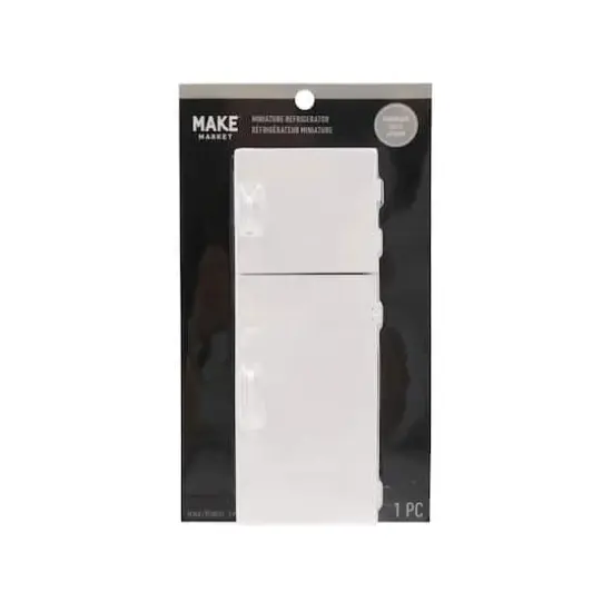 Miniature White Wood Refrigerator by Make Market&reg; {1}