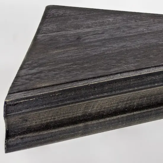 Beveled Floating Corner Shelves Set Black {6}