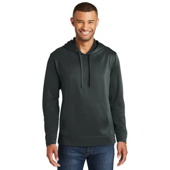 Port & Company&reg; Performance Fleece Pullover Hooded Adult Sweatshirt Jet Black {3}