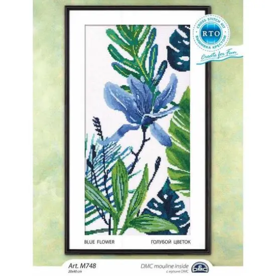 RTO Blue Flower 2 Counted Cross Stitch Kit {3}