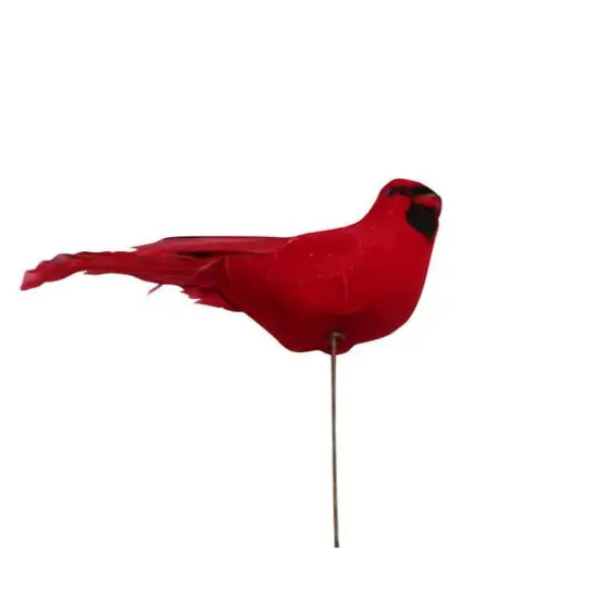 JAM Paper Red Cardinal 3" Floral Accessories With Wire, 12ct. {1}
