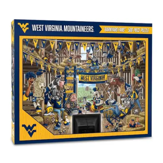 College Barnyard Fans 500 Piece Puzzle West Virginia Mountaineers {1}