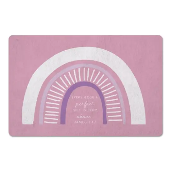 18" x 27" Pink Rainbow Floor Mat {1}
