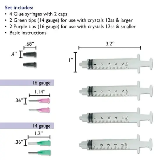 The Beadsmith&reg; Crystal FX&trade; Thick Viscosity Glue Syringes & Tips {4}