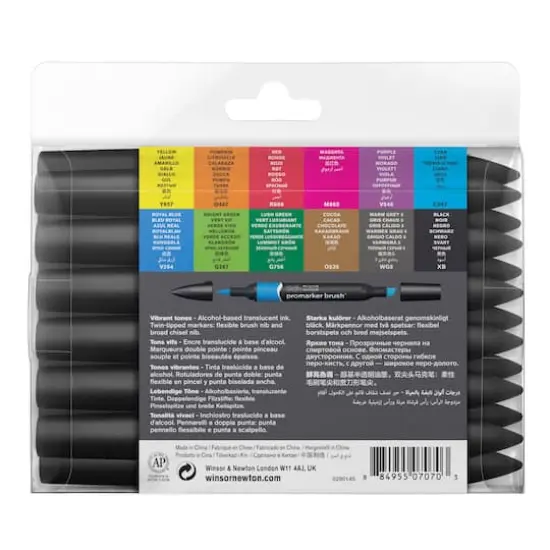 Winsor & Newton&reg; 13 Vibrant Promarker Brush&trade; Set {3}