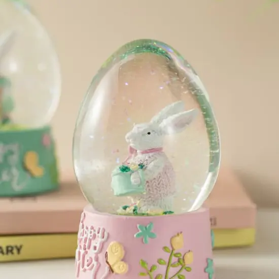 Glitzhome&reg; Easter Bunny Waterglobes Set {6}
