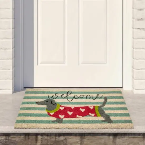 Natural Coir Dachshund Welcome Doormat {3}