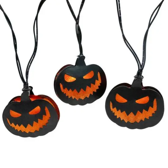 10ct. Jack-O'-Lantern LED Icon String Lights by Ashland&reg; {1}