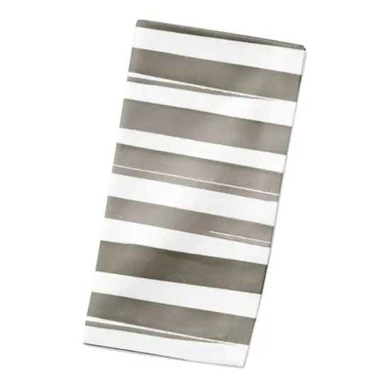 Watercolor Stripe Cotton Twill Napkin Brown {3}