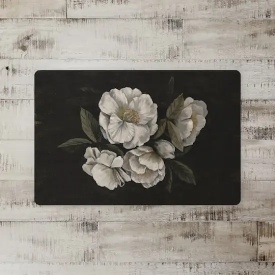 18" x 27" Dark Mood Antique Floral Floor Mat {3}