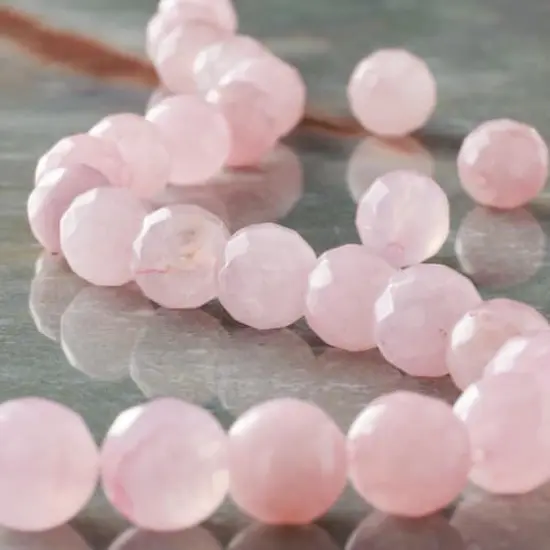 Faceted Rose Quartz Round Beads, 10mm by Bead Landing&trade; {3}