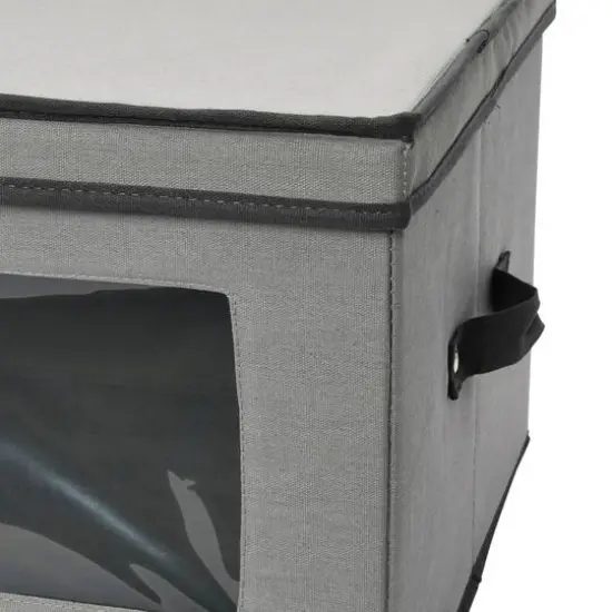 Household Essentials Canvas Serveware Storage Box Gray {6}