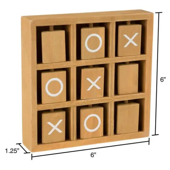 Toy Time Tic-Tac-Toe Wooden Travel Game {4}