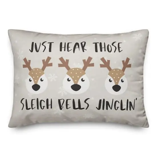 Sleigh Bells Jinglin 20" x 14" Spun Poly Pillow {1}