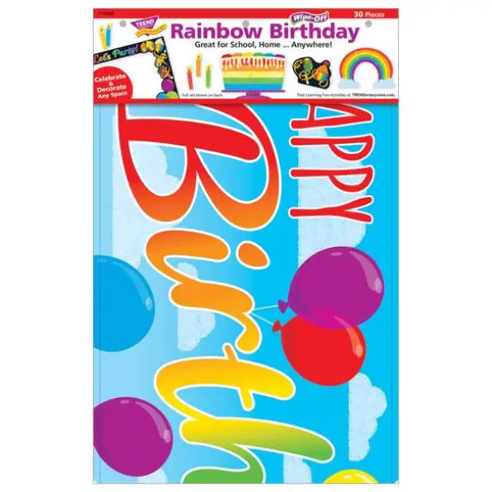 Trend Enterprises&reg; Rainbow Birthday Wipe Off&reg; Learning Set {7}
