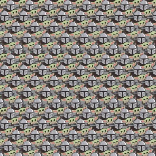 Camelot Fabrics Star Wars Mandalorian Stickers Cotton Precut Fabric Bundle {1}