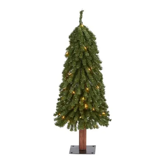 3ft. Pre-Lit Grand Alpine Artificial Christmas Tree, Clear LED Lights {1}