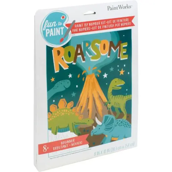PaintWorks&trade; Roarsome Dinos Paint by Number Kit {5}