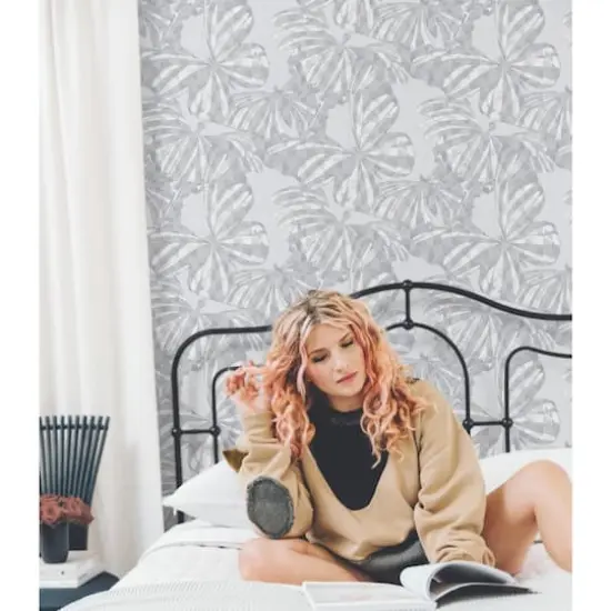 RoomMates Mr. Kate Gray Butterfly Peel & Stick Wallpaper {4}