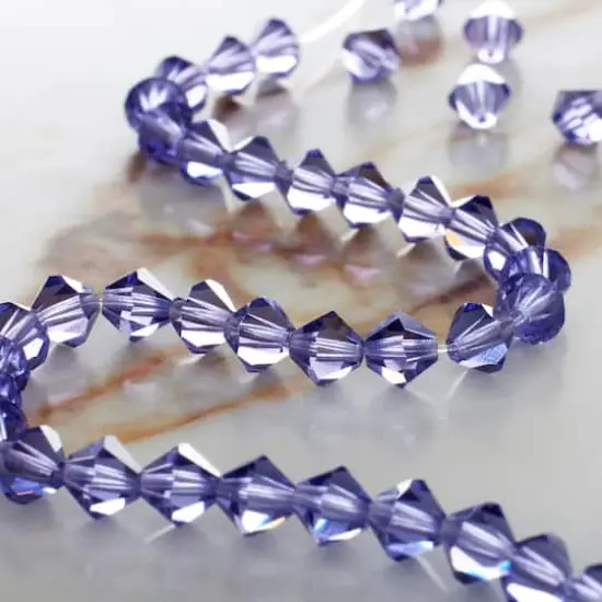 Preciosa Glass Crystal Bicone Beads, 6mm by Bead Landing&trade; Tanzanite {3}