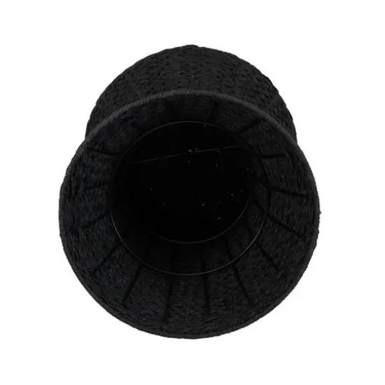 Household Essentials 21" Woven Paper Rope Hourglass End Table Black {7}