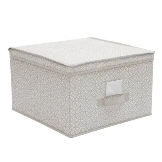Simplify Jumbo Gray Boho Storage Box {7}
