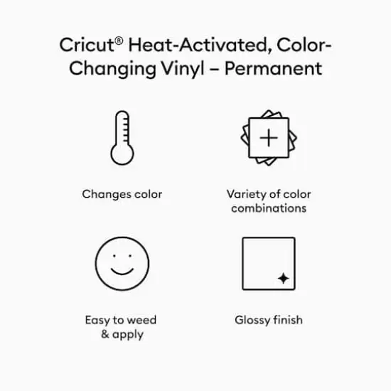 Cricut&reg; Permanent Heat-Activated Color-Changing Vinyl Turquoise/Light Blue {4}