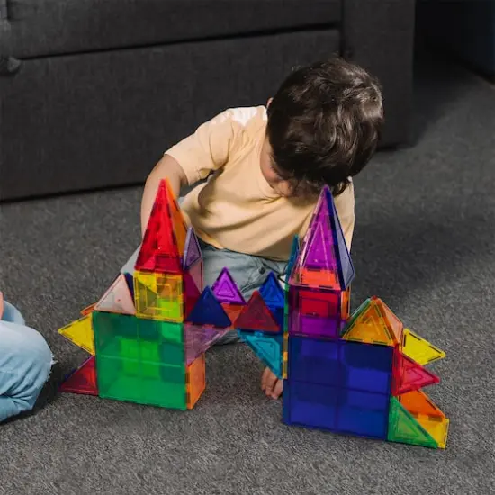 PicassoTiles&reg; 61 Piece Classic Magnetic Tile Building Set {4}