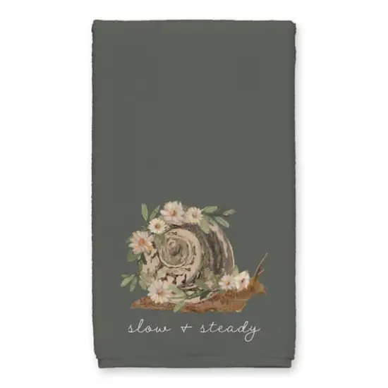 Moody Boho Floral Snail 16" x 25" Towel Set {3}