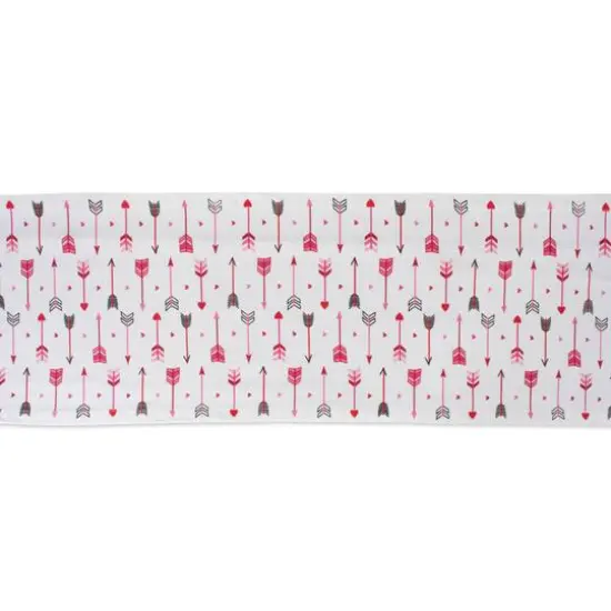 DII&reg; 72" Hearts & Arrow Print Table Runner {6}