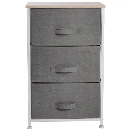 Simplify Gray 3 Drawer Storage Chest {3}