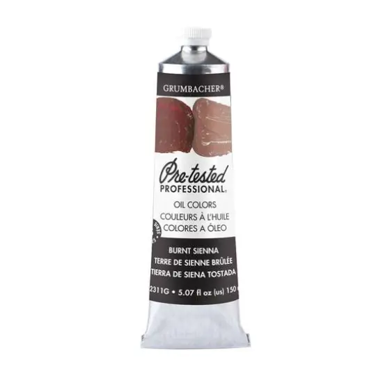 Grumbacher® Pre-Tested Professional Oil Color, 150mL Burnt Sienna {1}