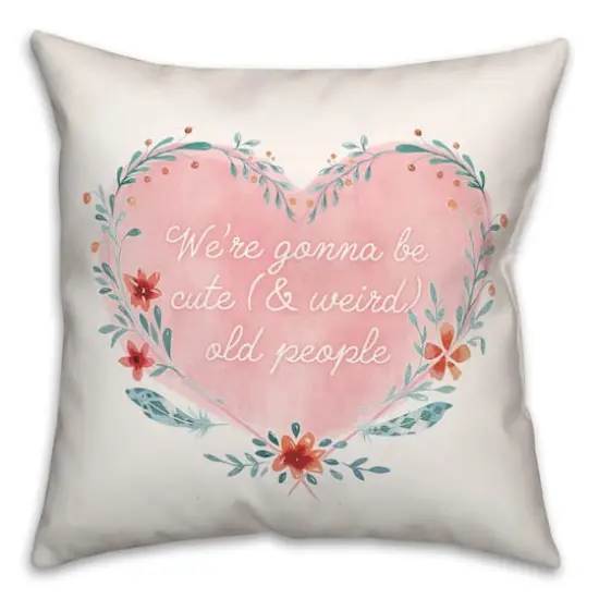 Cute Weird Old People Heart Throw Pillow {3}