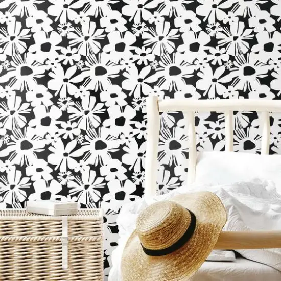 RoomMates Black Daisy Chain Peel & Stick Wallpaper {5}