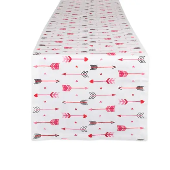 DII&reg; 72" Hearts & Arrow Print Table Runner {1}