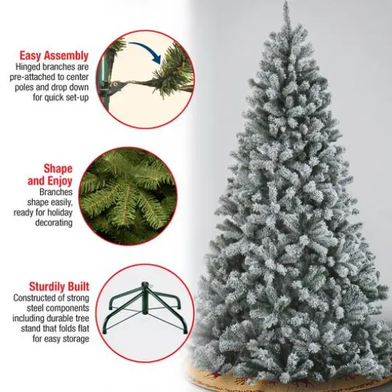 7.5ft. Unlit Snowy North Valley&reg; Spruce Artificial Christmas Tree {7}