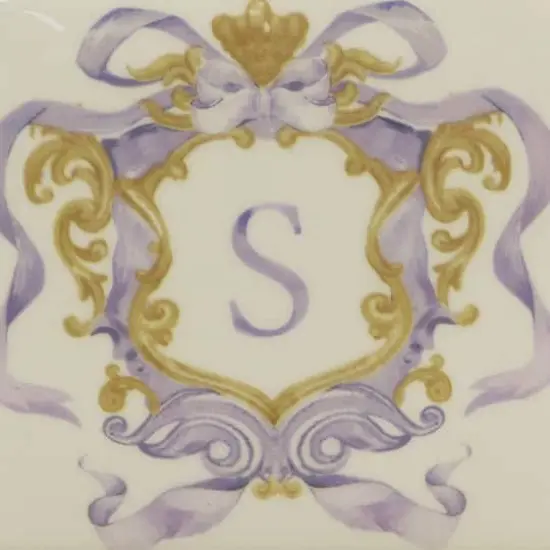 4.5" x 4" Ceramic Monogram D&eacute;cor by Ashland&reg; S {5}