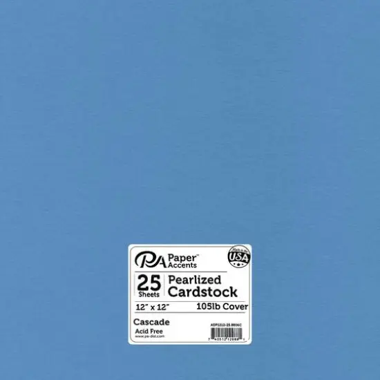 PA Paper&trade; Accents 12" x 12" Pearlized Cardstock, 25 Sheets Bright White {2}