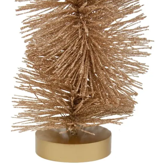 14" Gold Glittered Spiral Sisal Christmas Tree Tabletop D&eacute;cor {4}