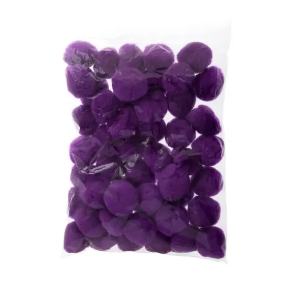John Bead 2" Pom Poms, 50ct. Purple {5}
