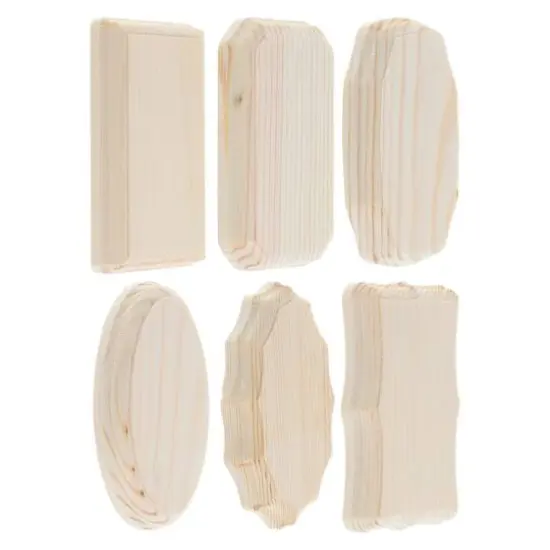 Good Wood by Leisure Arts 3" x 5" Mixed Wood Plaques, 72ct. {3}