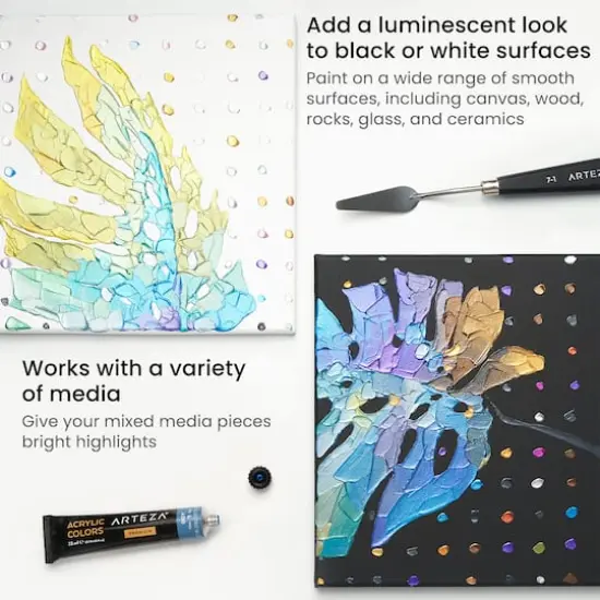 Arteza&reg; 36 Color Metallic Acrylic Paint Set {6}