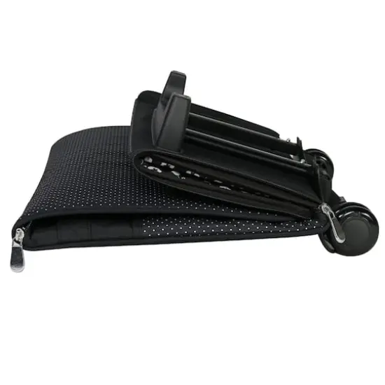 Everything Mary Collapsible Black Pin Dot Rolling Sewing Machine Tote {5}