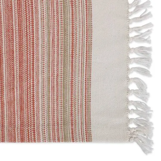 DII® 13" x 20" Fringed Striped Tabletoppers, 6ct. Pimento {7}