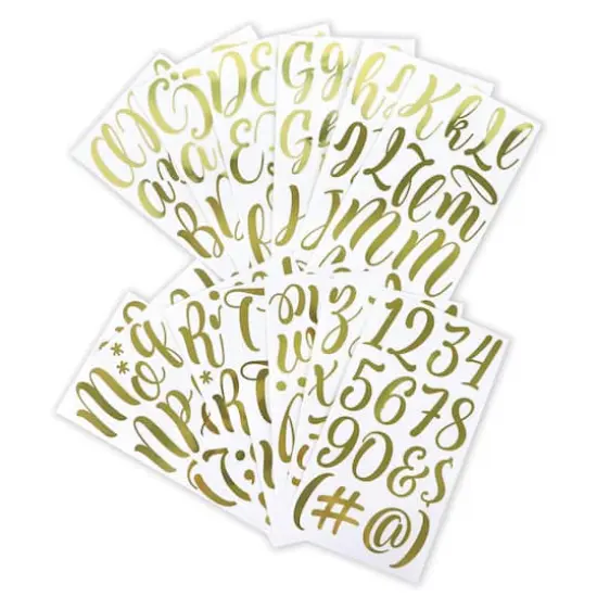 Gold Hand Letter Alphabet Stickers by Recollections&trade; {4}